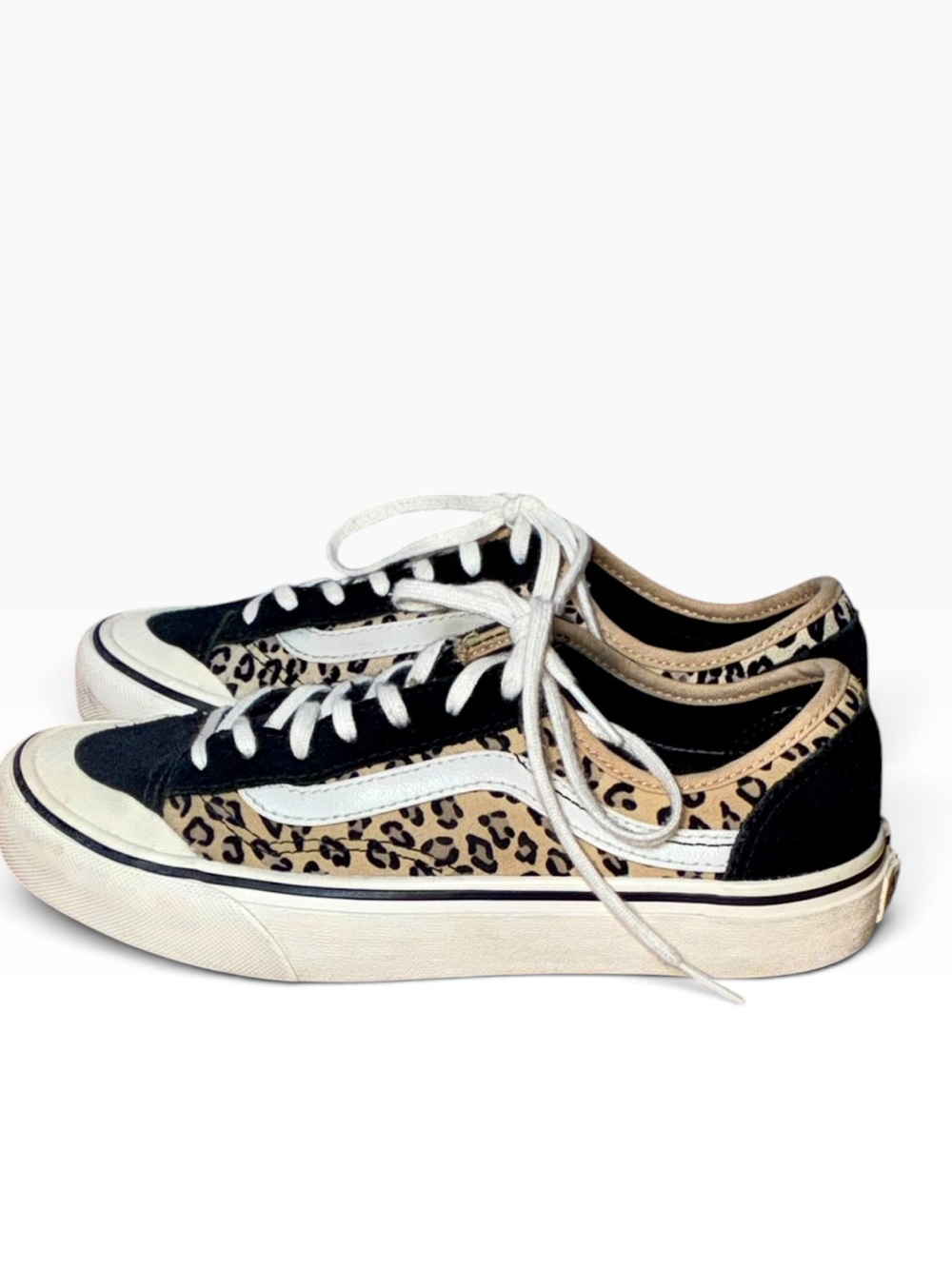 Vans 36 Devon SF Mini Leopard Print Lace-up Sneakers Shoes Style 500714